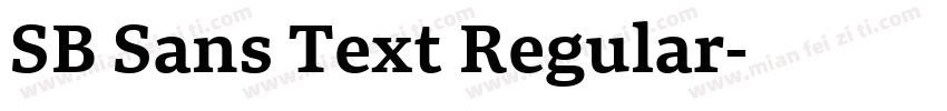 SB Sans Text Regular字体转换